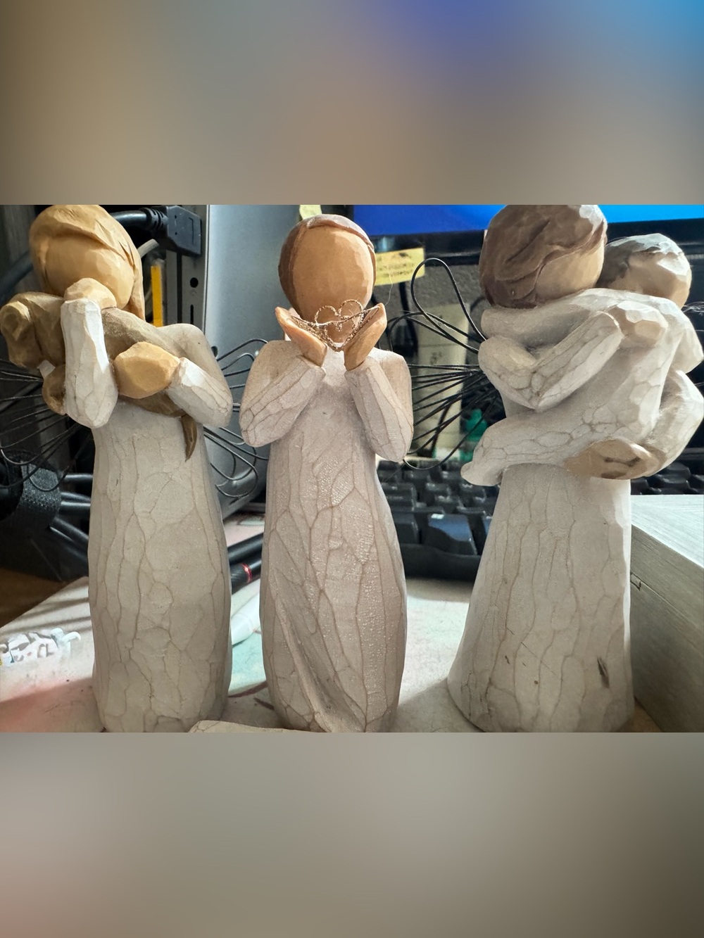 Lot 5 Willow Tree Susan Lordi Figurines - Family Mother Child Angel Embraces